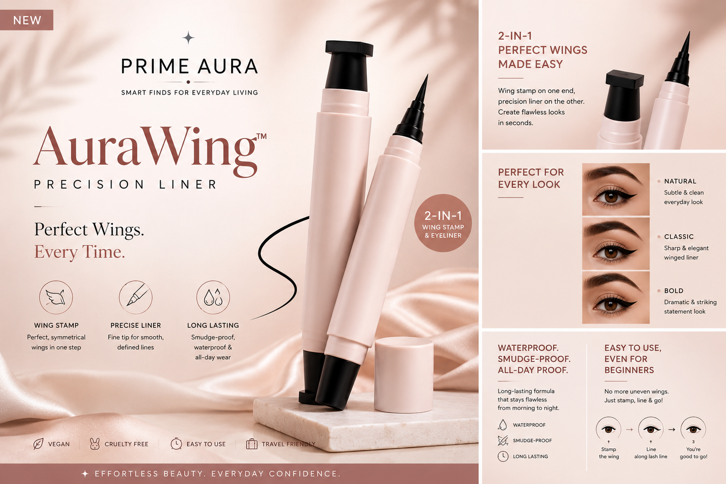 AuraWing™ Precision Liner — Precision in Every Wing.